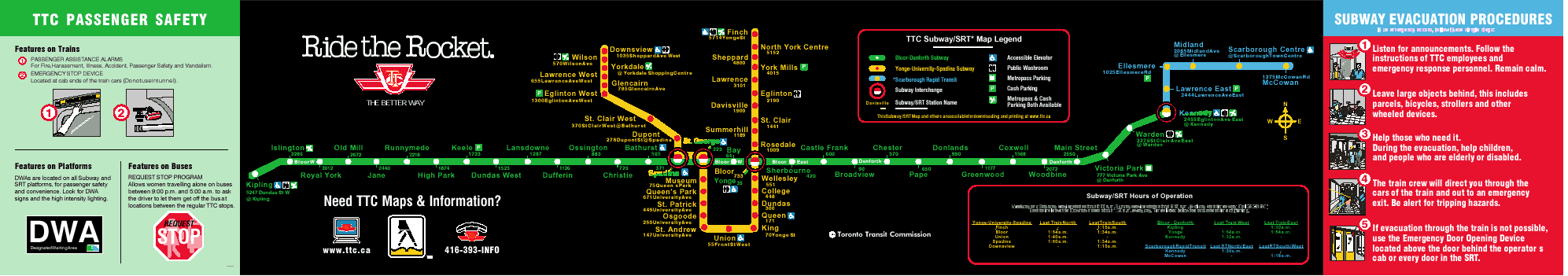 TTC Subway Maps (Black Background)